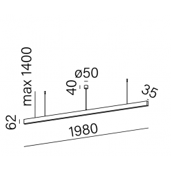 RAFTER 198 LED 3000K zwieszany biały struktura 50605-M930-D9-00-13
